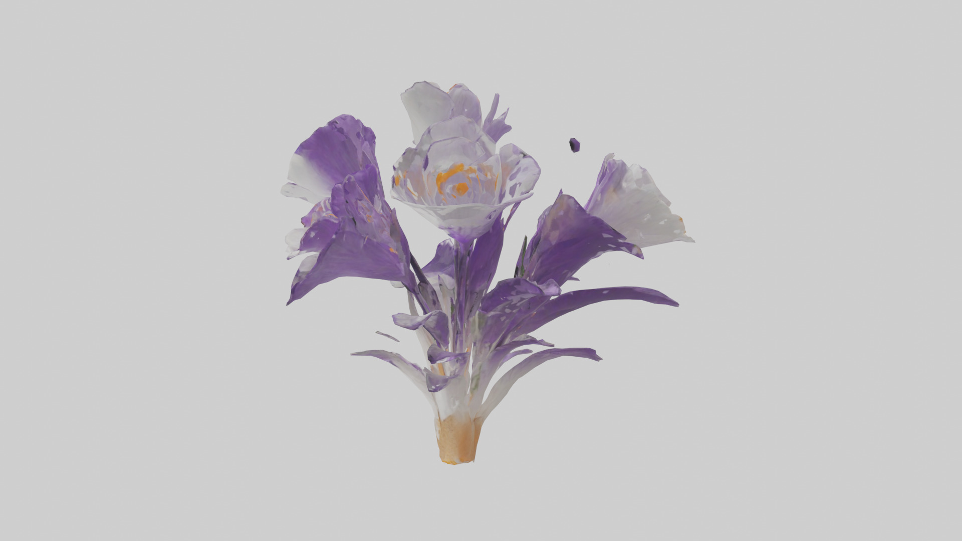 Crocus flower model 2 Low-poly 3D model_18