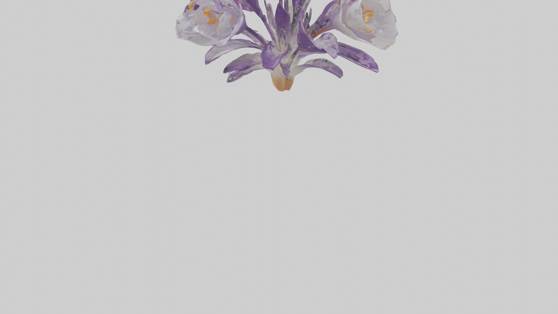 Crocus flower model 2 Low-poly 3D model_9