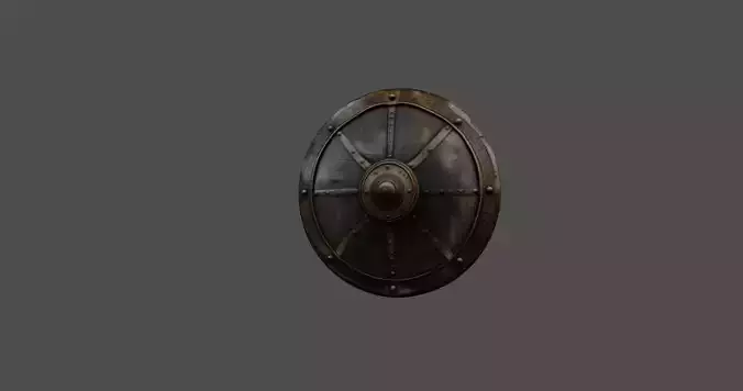 Ancient Warriors Shield Detailed 3D Model