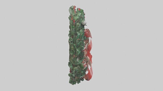Christmas Wreath model Low-poly 3D model 6