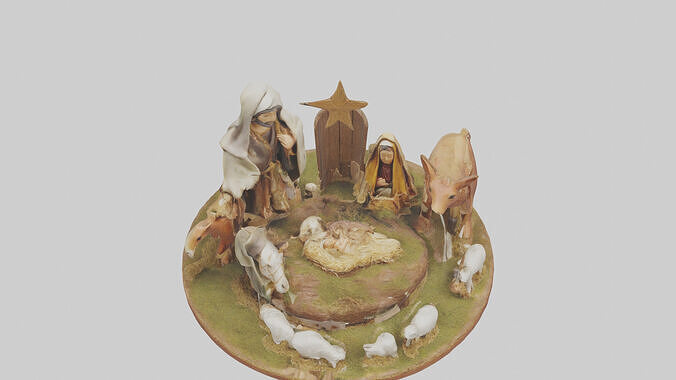 Christmas Nativity Scene model Low-poly 3D model 4