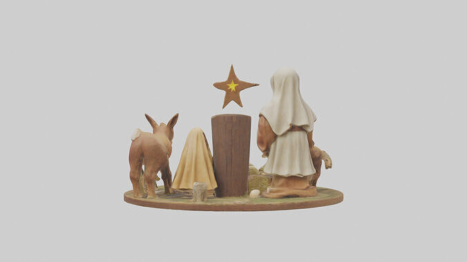Christmas Nativity Scene model Low-poly 3D model 7