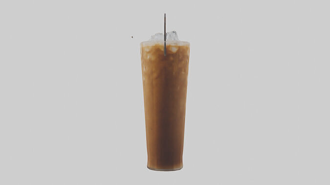 Coconut iced coffee model 3D model