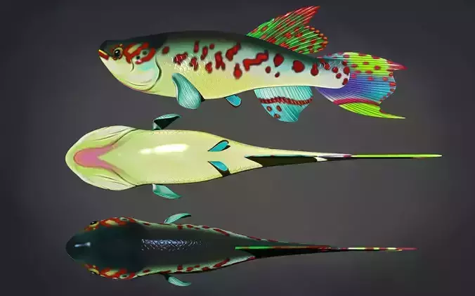 Killifish Zbrush Sculpture