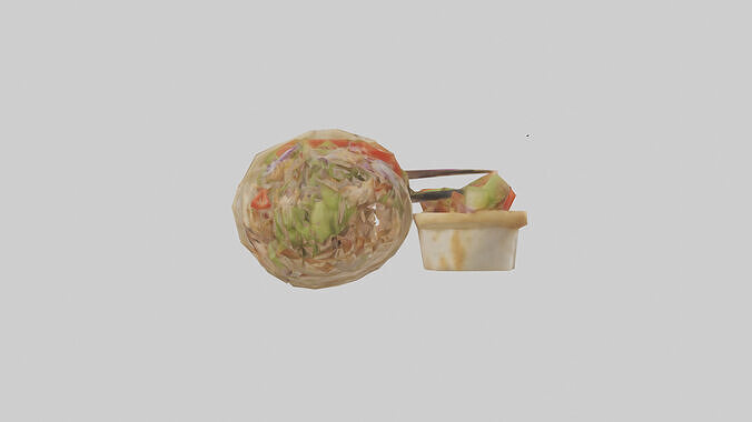 Chicken gyro model Low-poly 3D model 7