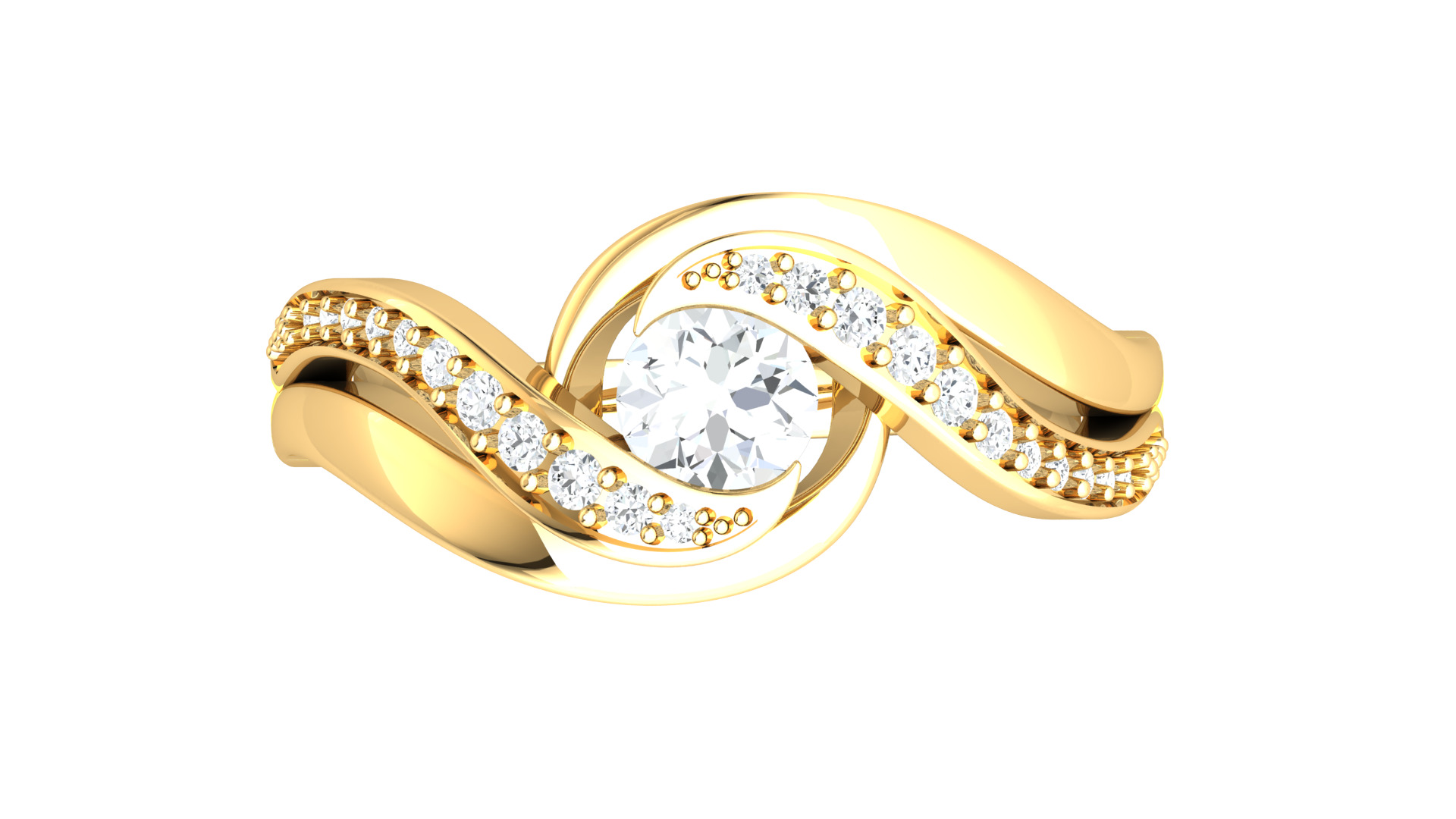 Women Ring Render 3dm STL OBJ FBX Details 3D print model_1