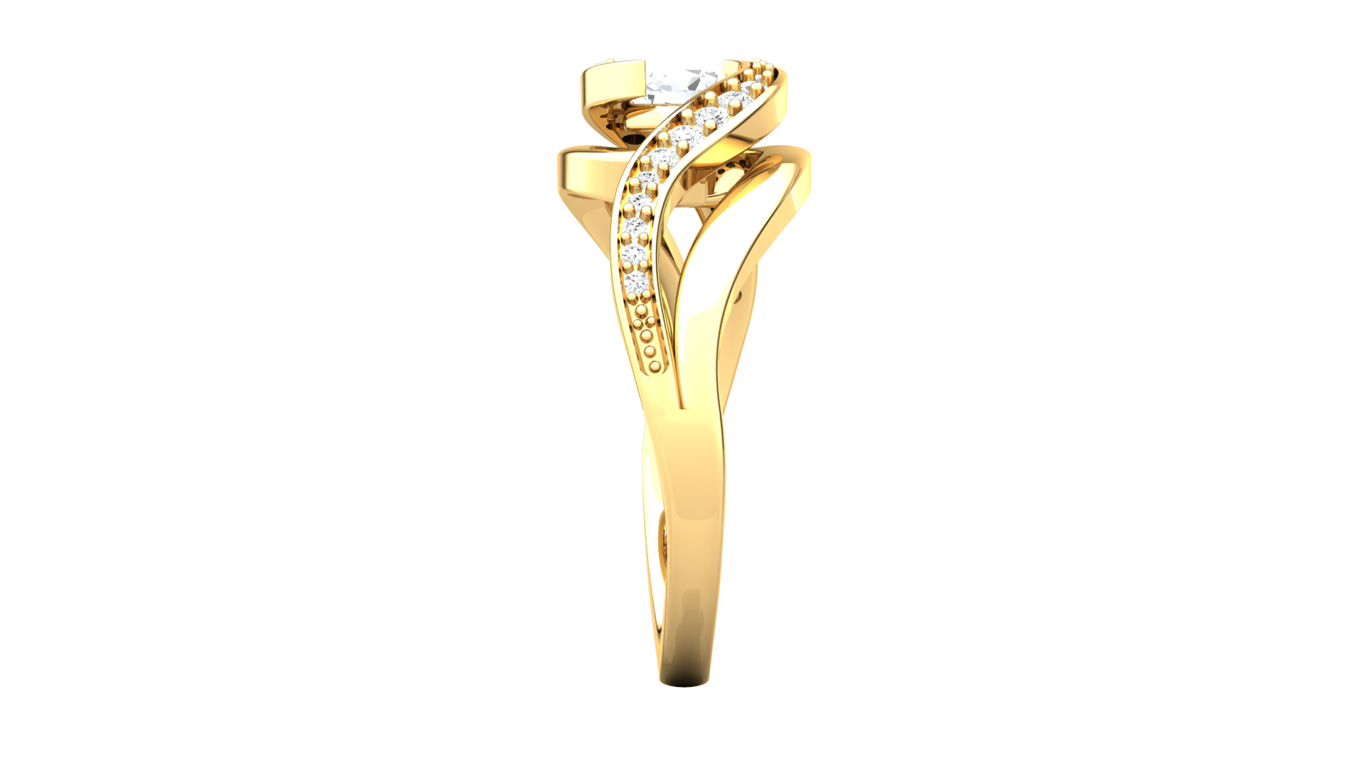 Women Ring Render 3dm STL OBJ FBX Details 3D print model_3