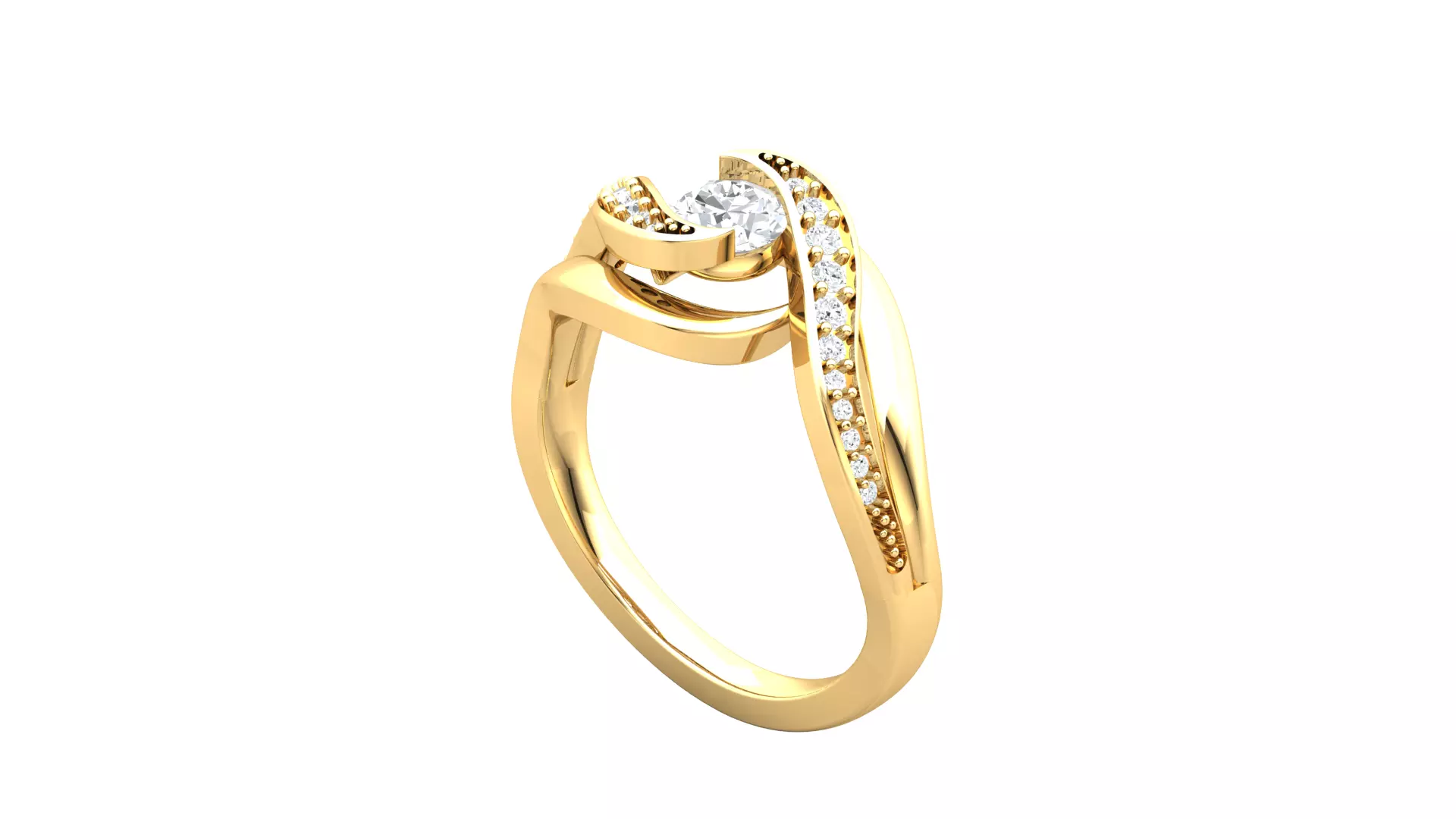 Women Ring Render 3dm STL OBJ FBX Details 3D print model_0