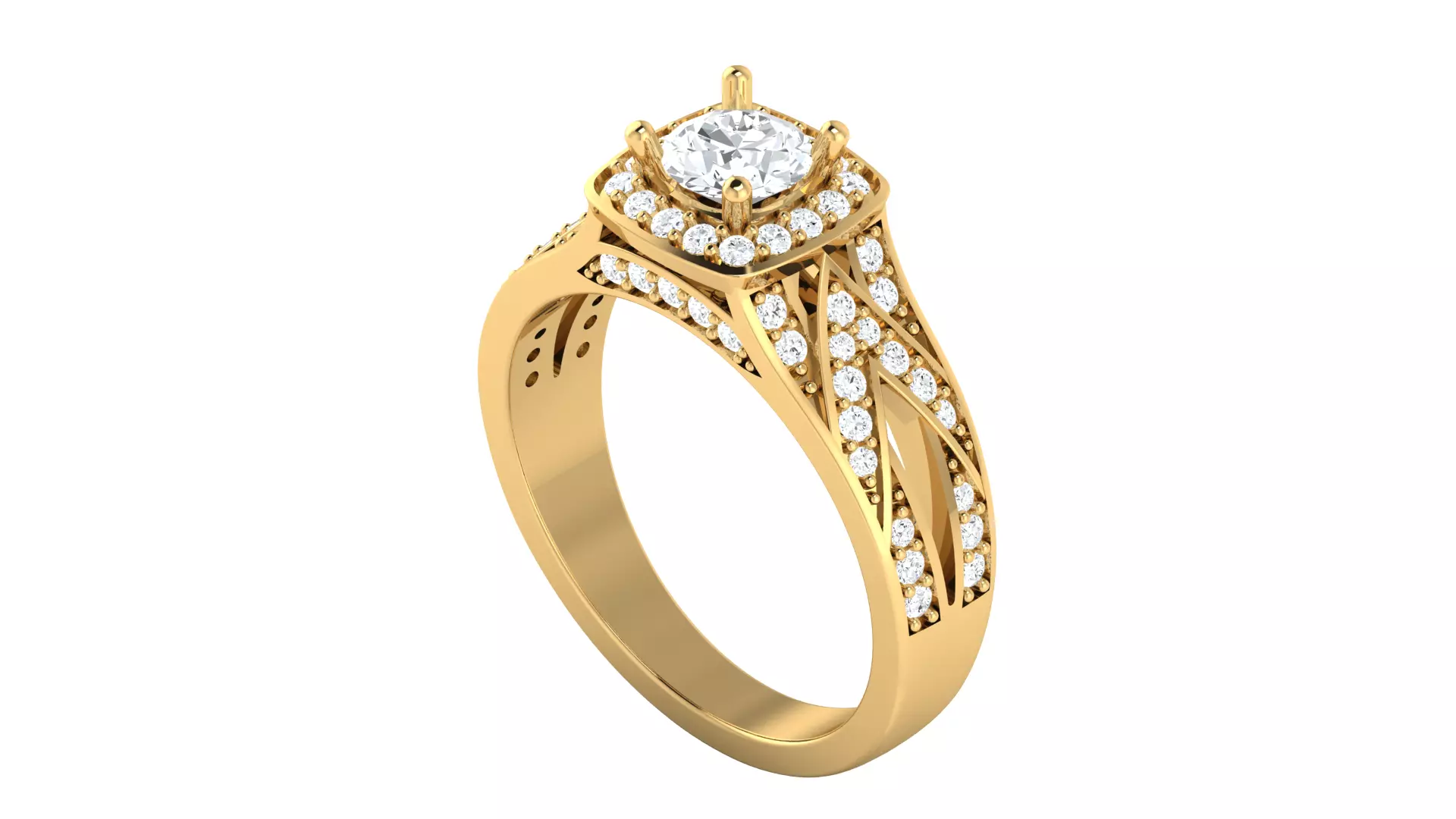 Women Ring Render 3dm STL OBJ FBX Details 3D print model