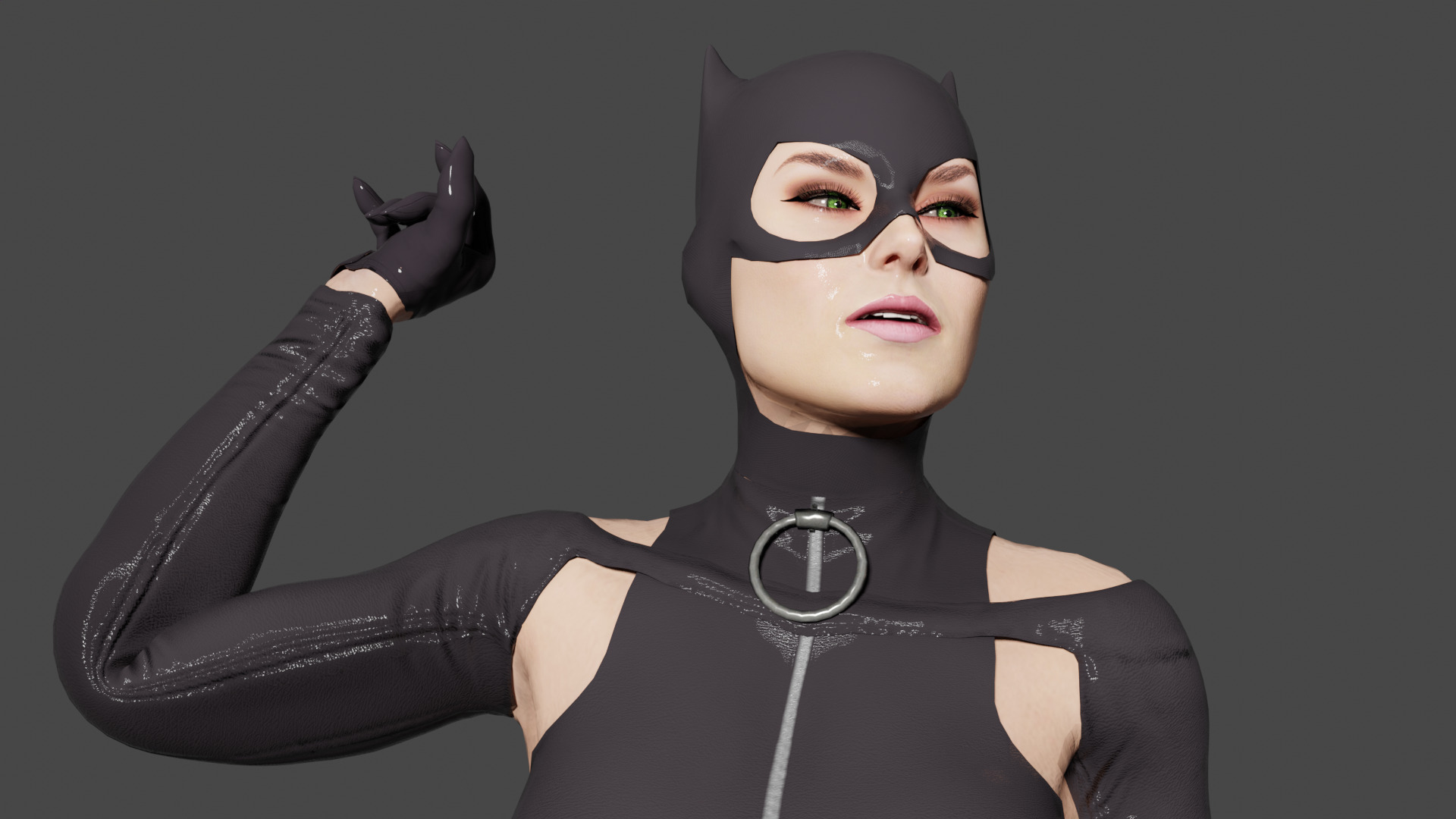 Catwoman Low-poly 3D model_1