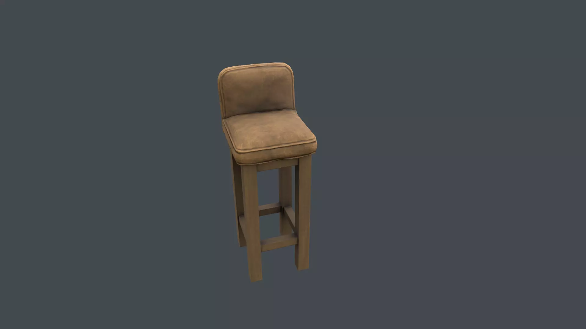 Leather chair Low-poly 3D model