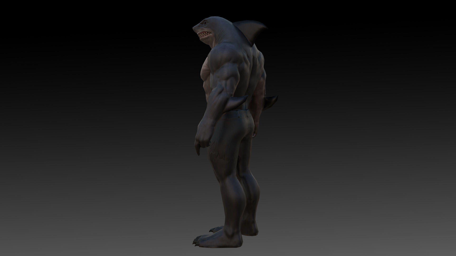 King Shark 3D Model High Quality Rigged Low-poly 3D model_9