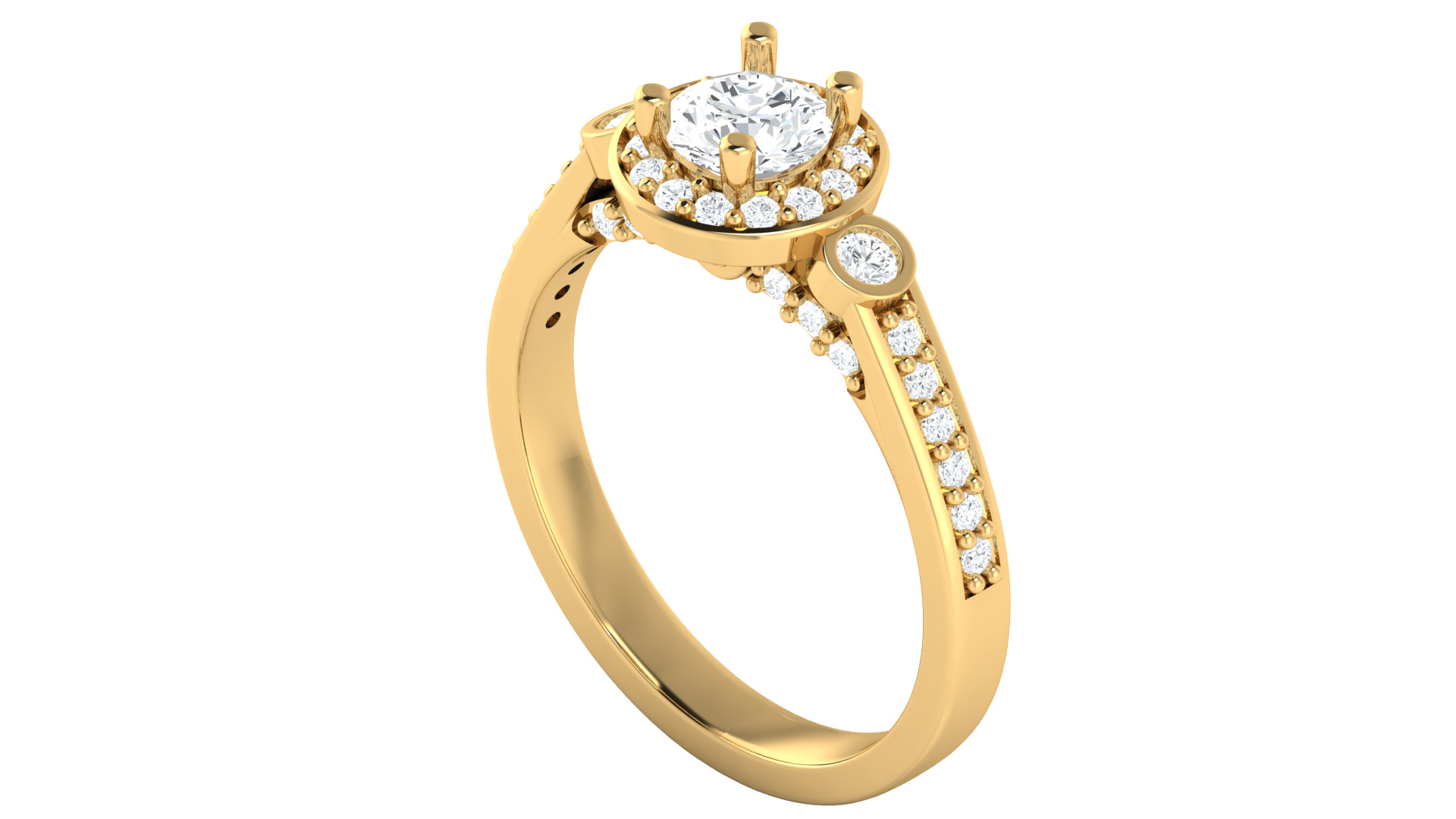   Women Ring 3dm STL OBJ FBX Details 3D print model_5