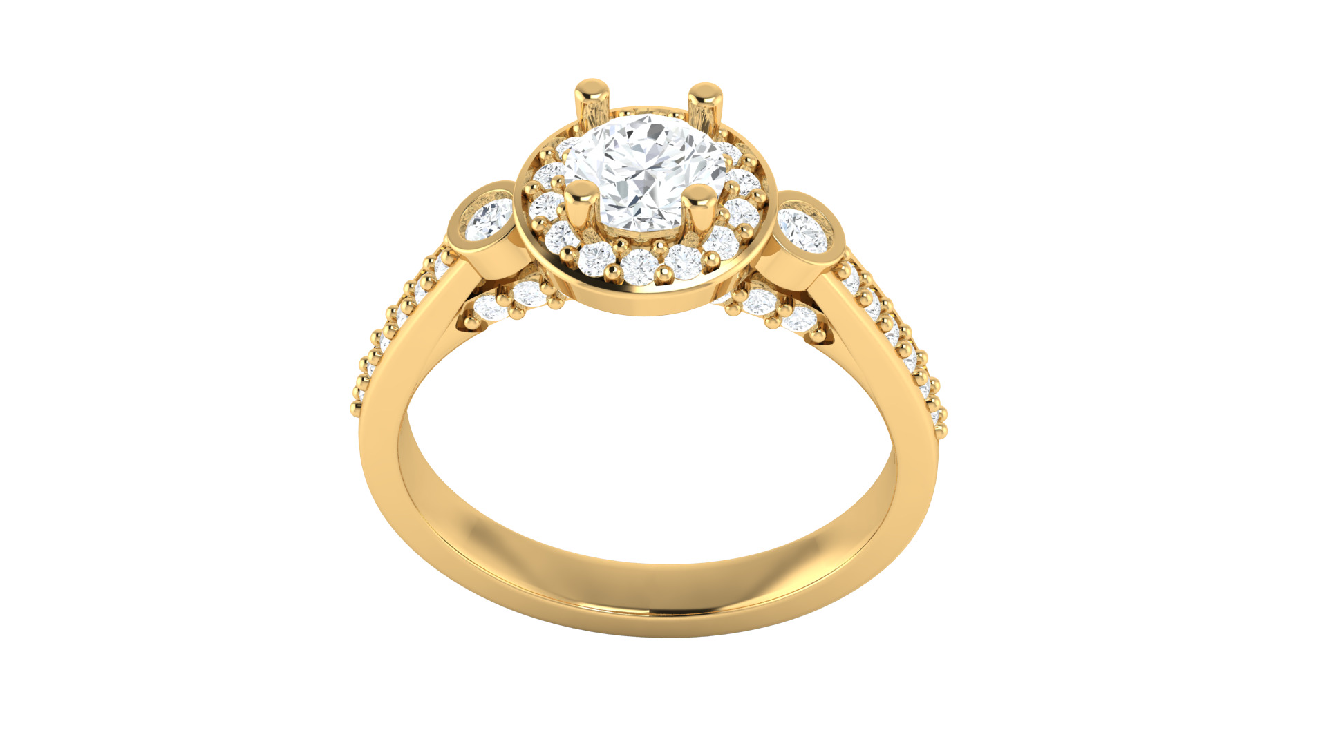   Women Ring 3dm STL OBJ FBX Details 3D print model_1