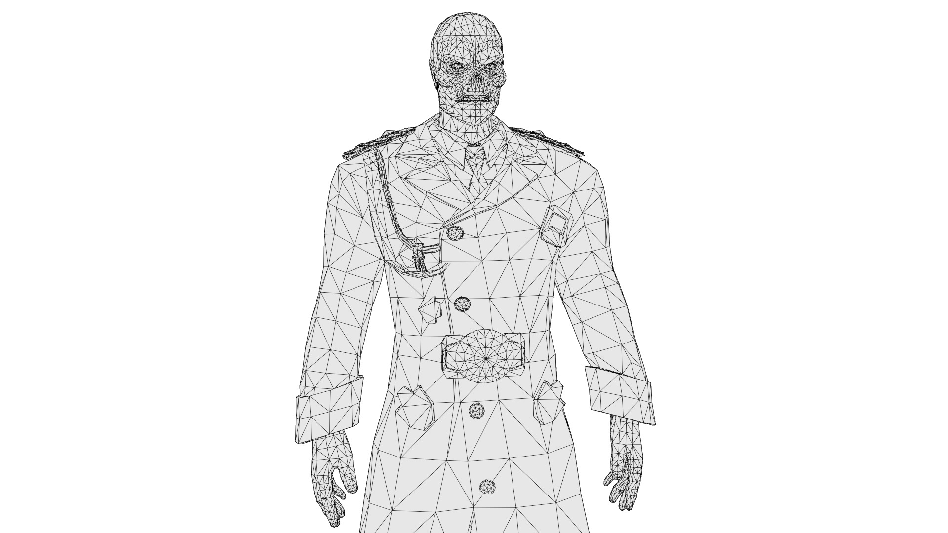 Red Skull Marvel 3D Model High-Quality Rigged Low-poly 3D model_14