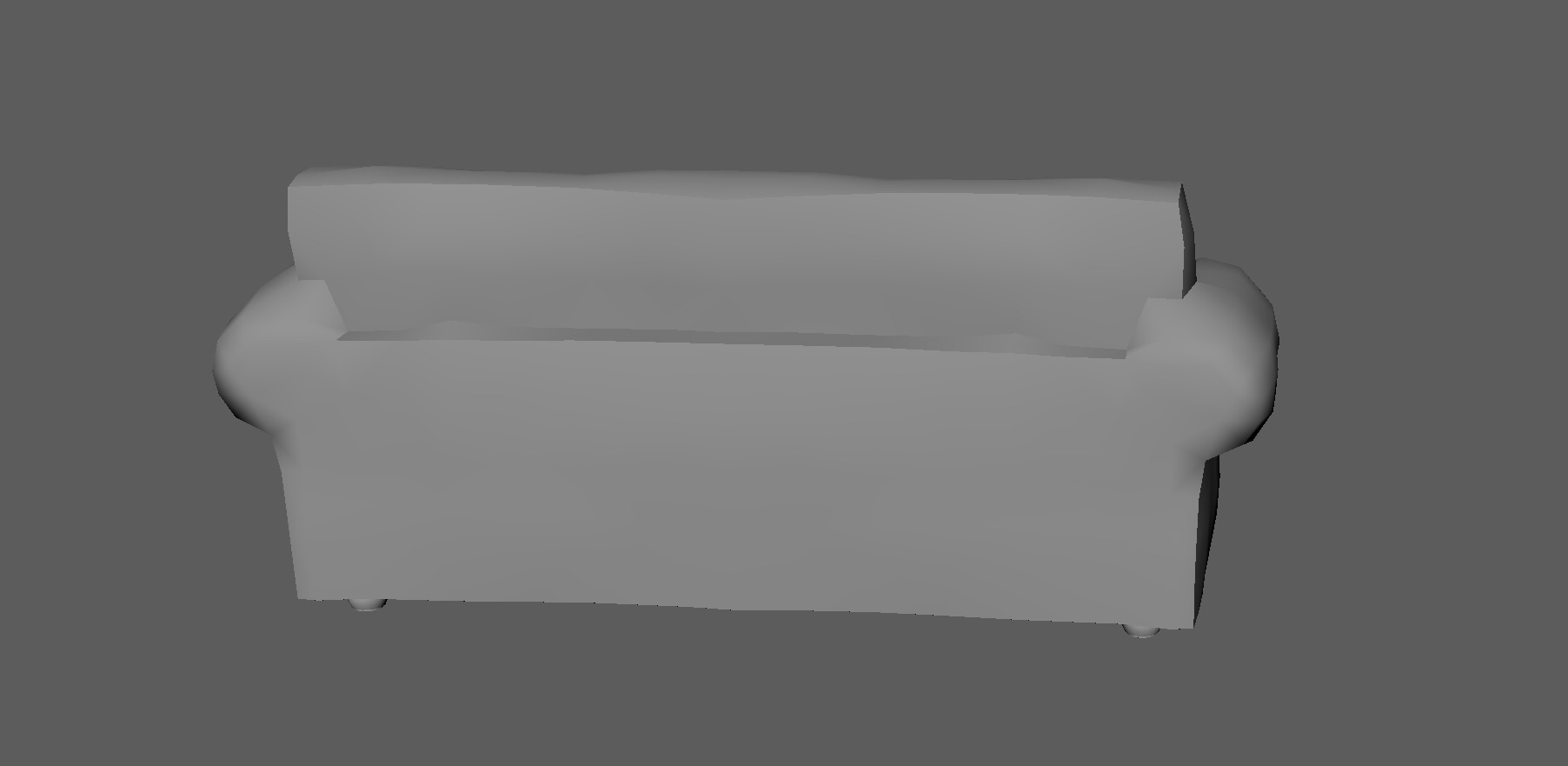 Leather sofa Low-poly 3D model_5