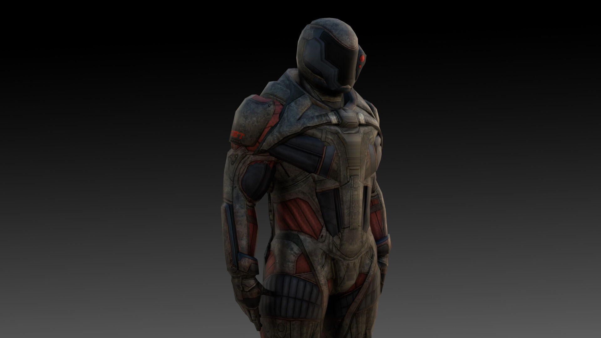 Futuristic Soldier 3D Model High-Quality Rigged Low-poly 3D model_1