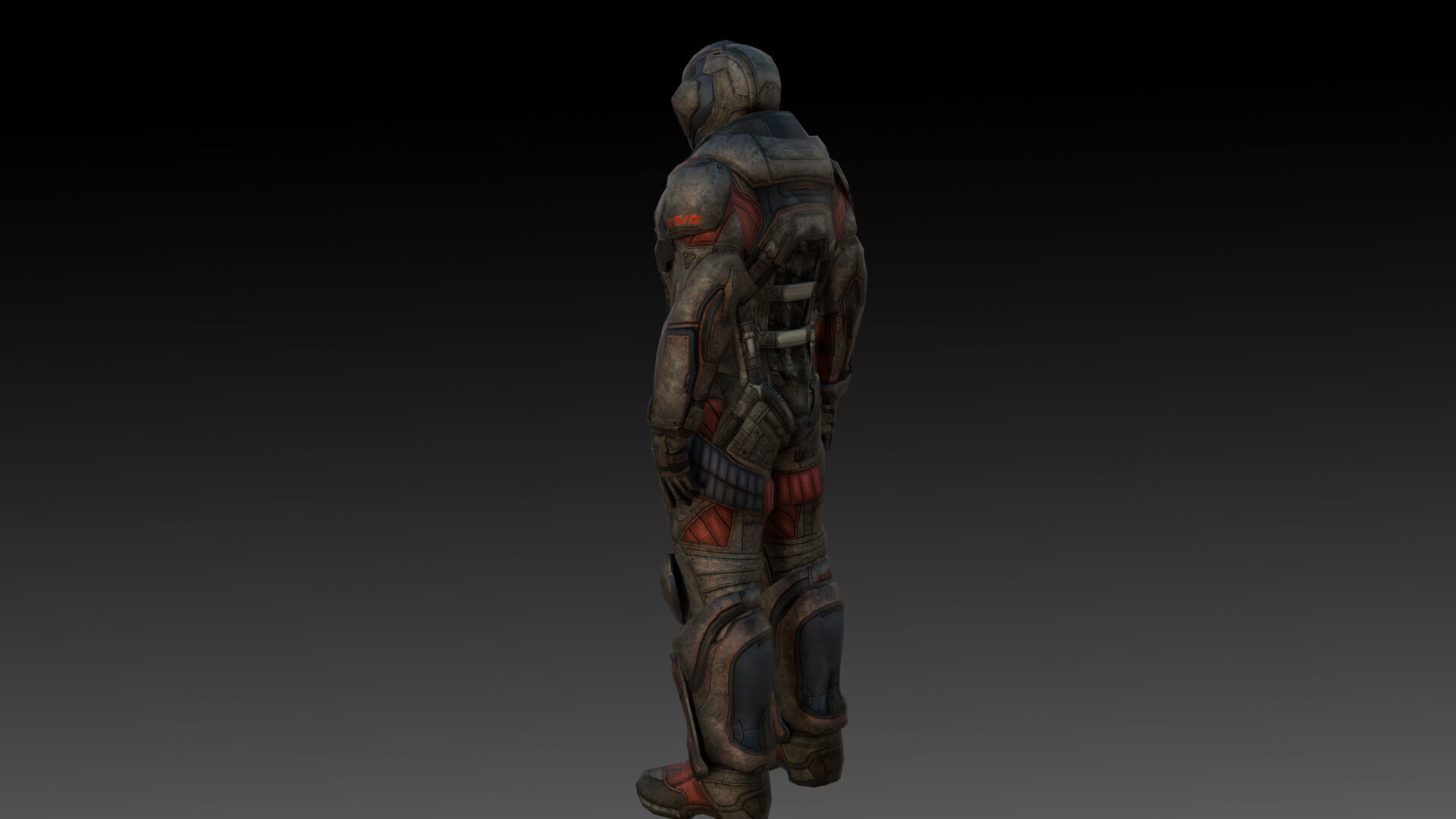 Futuristic Soldier 3D Model High-Quality Rigged Low-poly 3D model_8