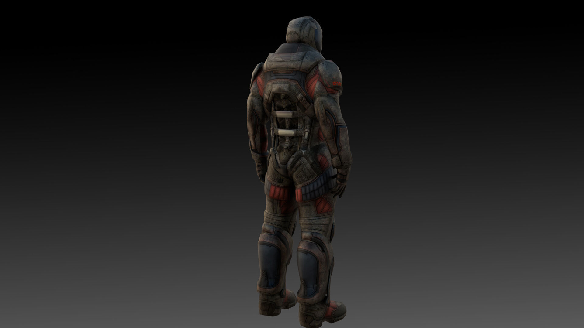 Futuristic Soldier 3D Model High-Quality Rigged Low-poly 3D model_9