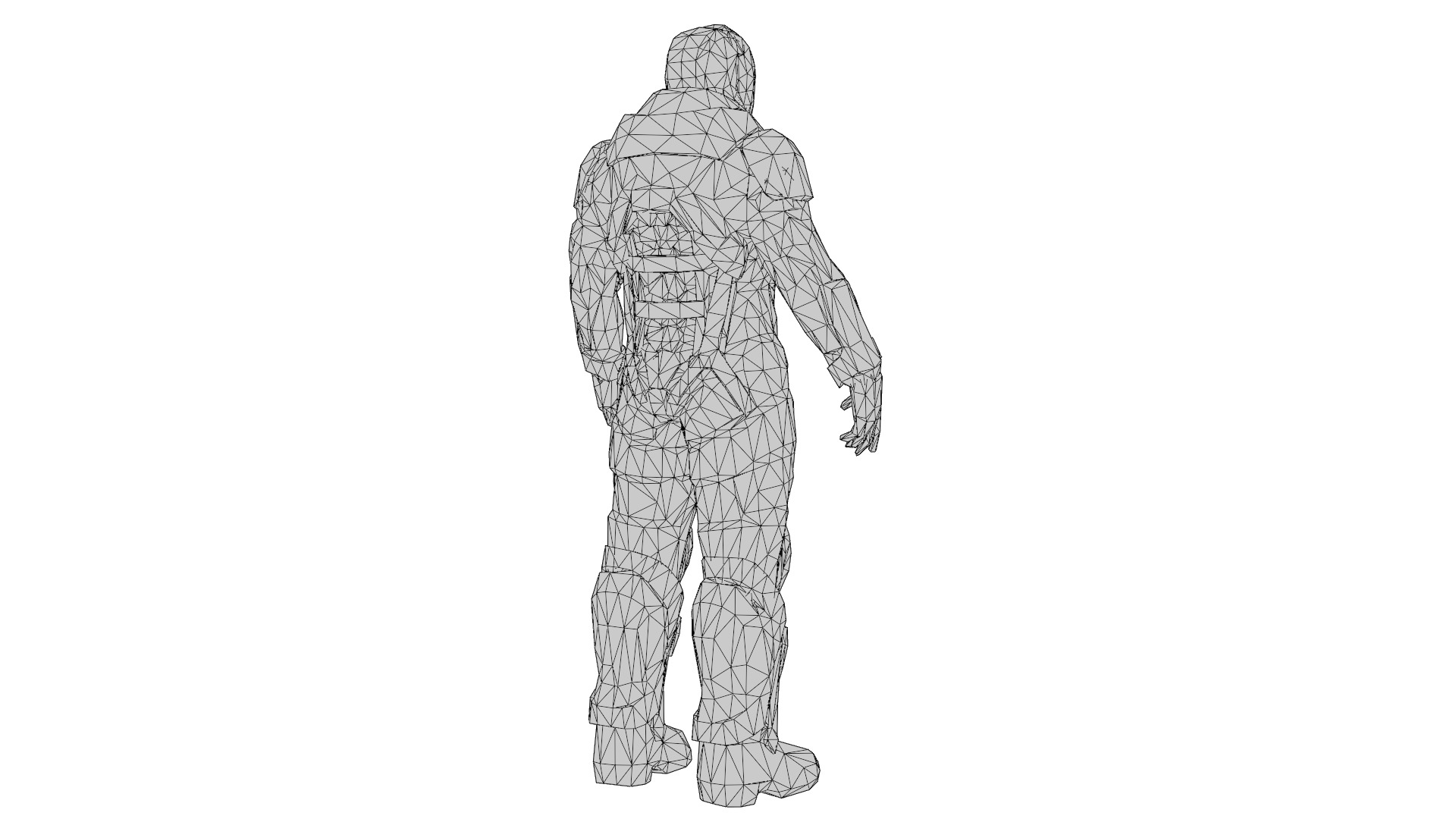 Futuristic Soldier 3D Model High-Quality Rigged Low-poly 3D model_14