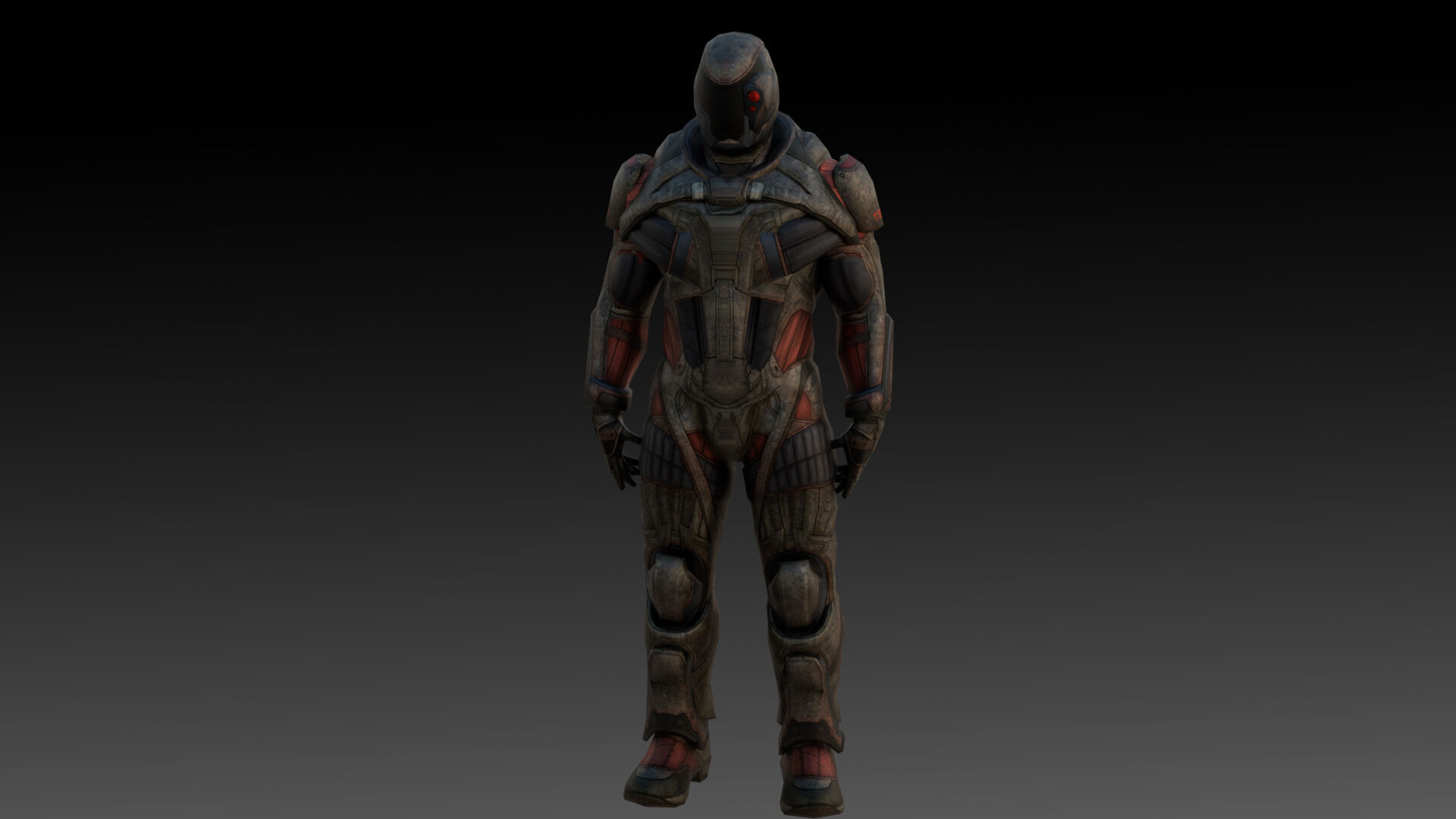 Futuristic Soldier 3D Model High-Quality Rigged Low-poly 3D model_5