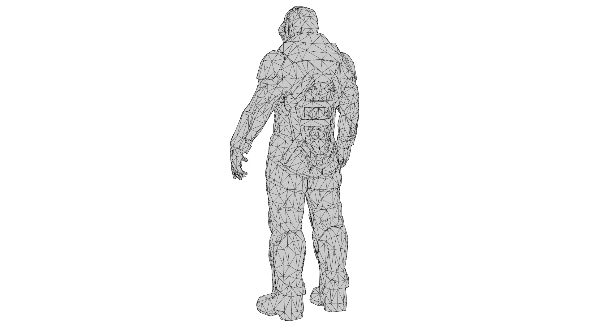 Futuristic Soldier 3D Model High-Quality Rigged Low-poly 3D model_13