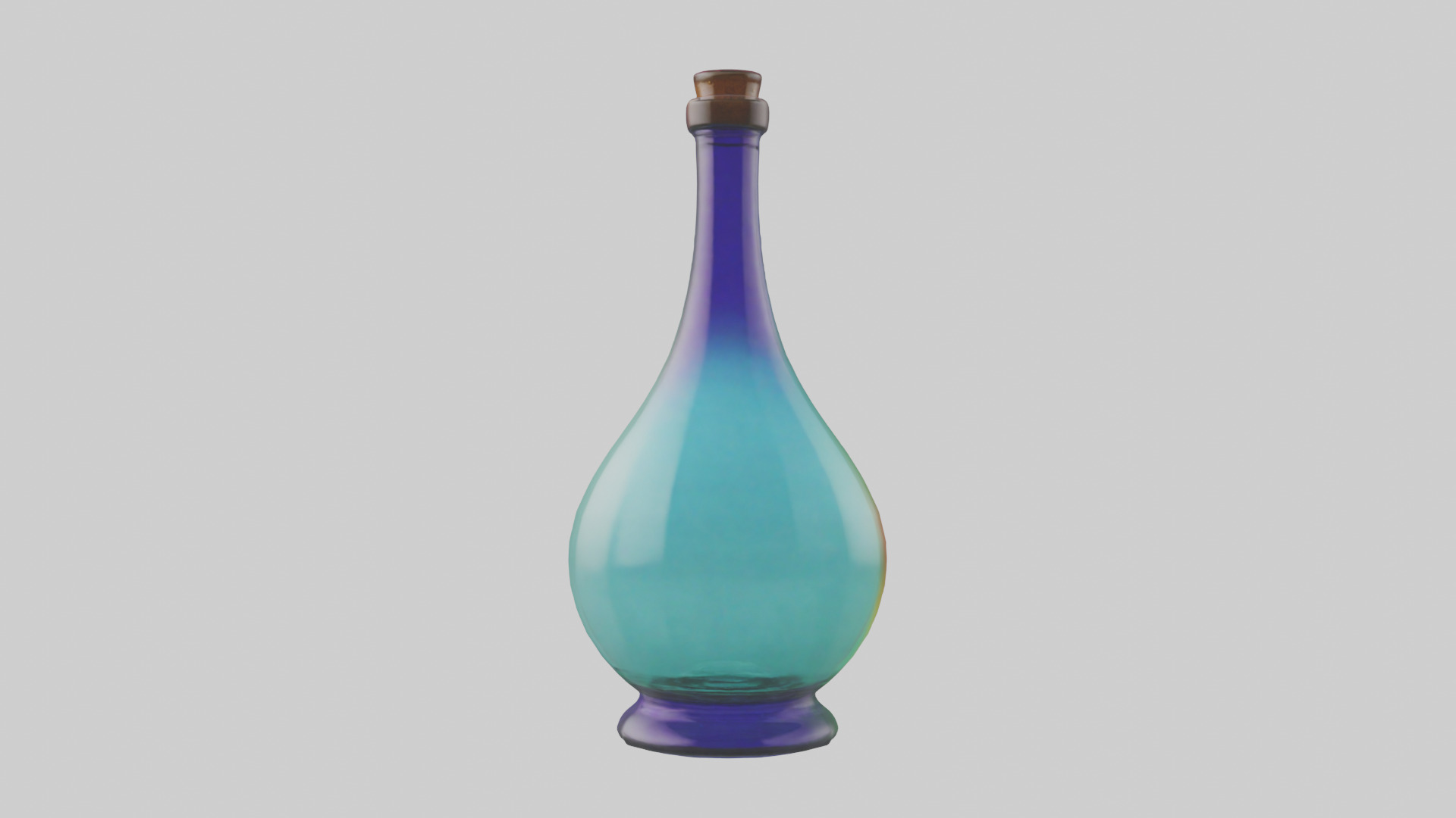 Colored glass bottle model 3D model_9