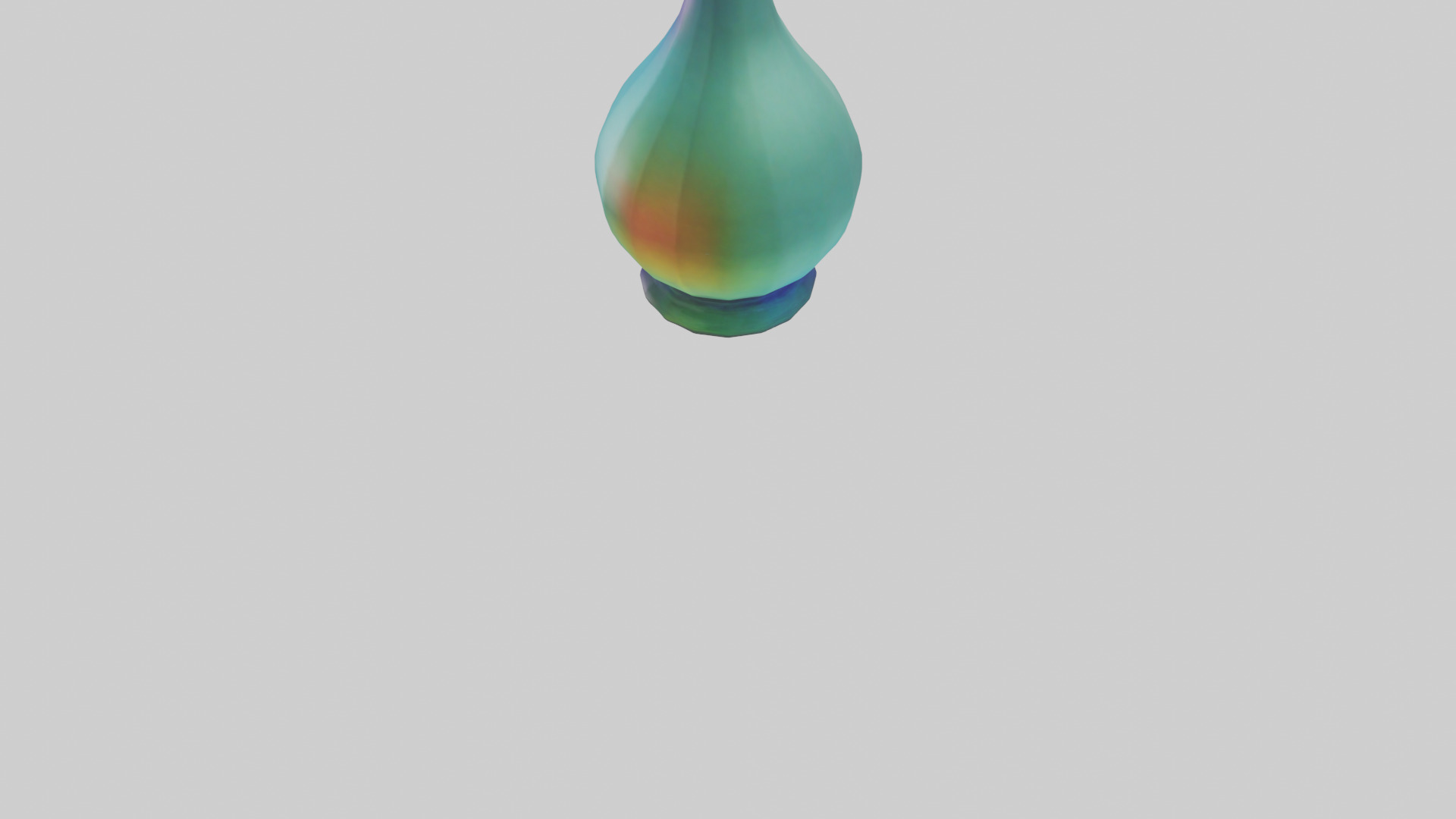 Colored glass bottle model 3D model_3