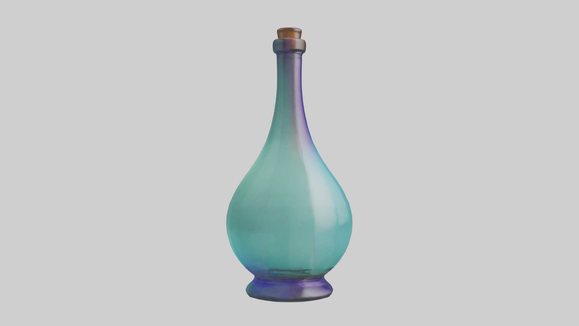 Colored glass bottle model 3D model_13