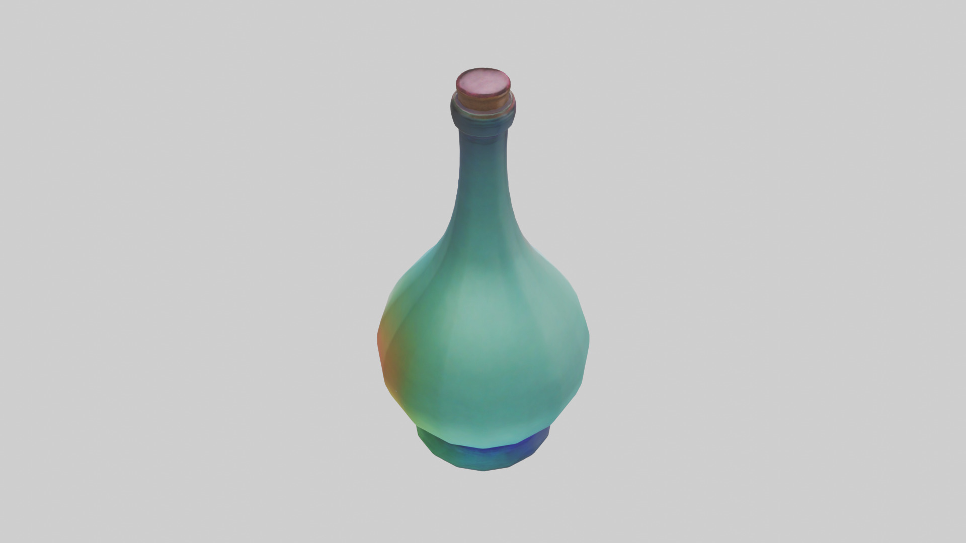 Colored glass bottle model 3D model_15