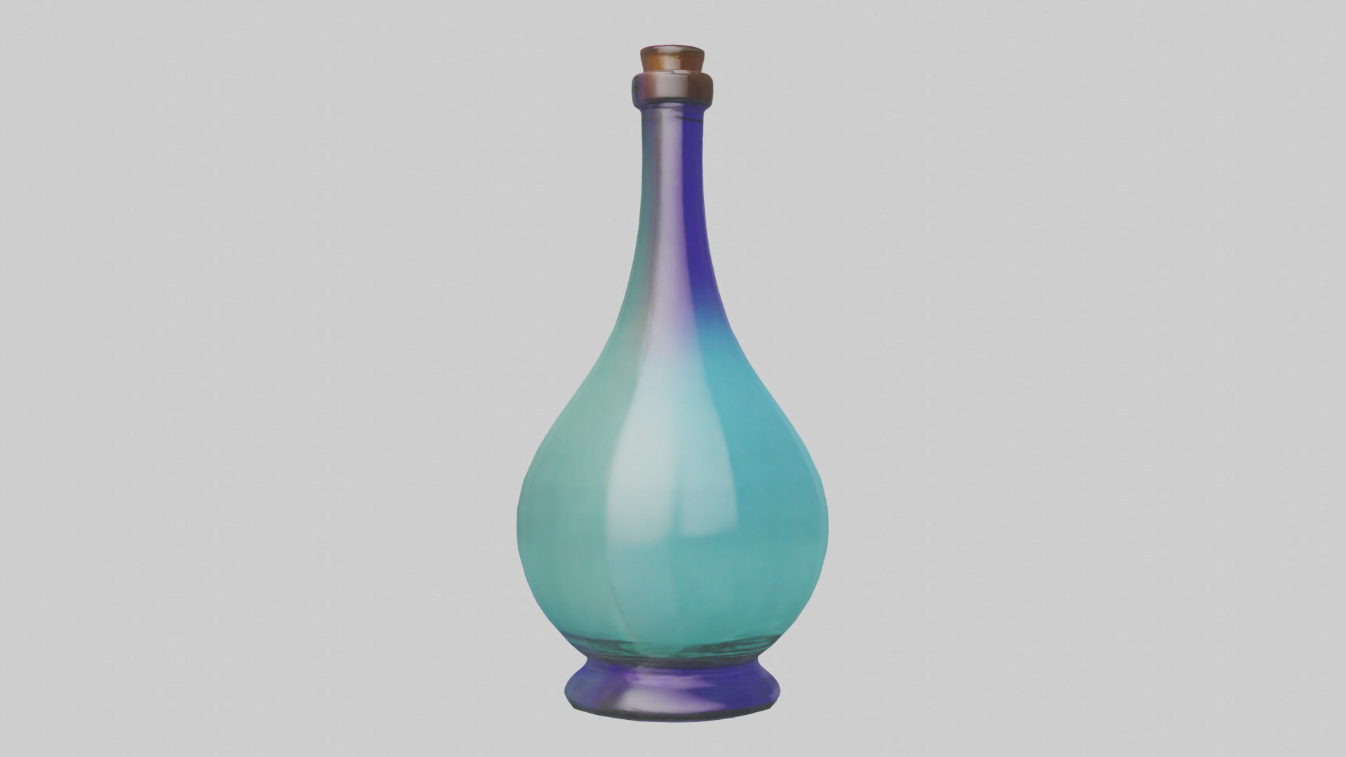 Colored glass bottle model 3D model_11