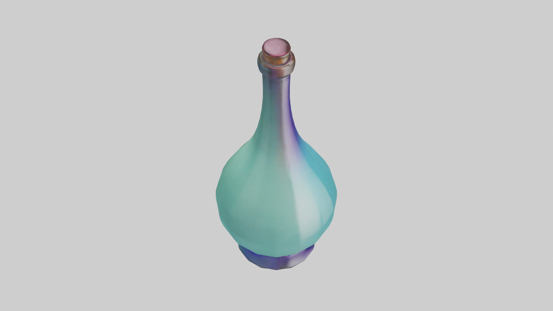 Colored glass bottle model 3D model_18