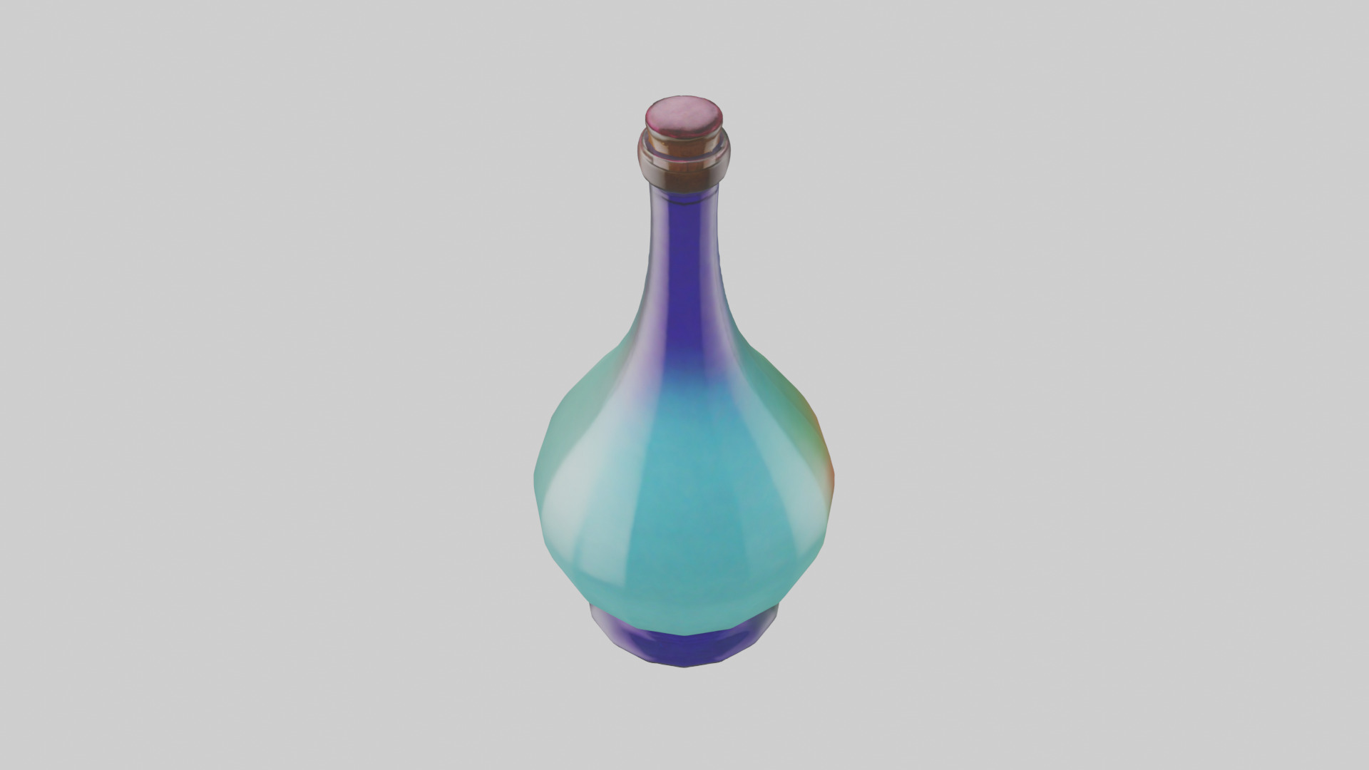 Colored glass bottle model 3D model_16