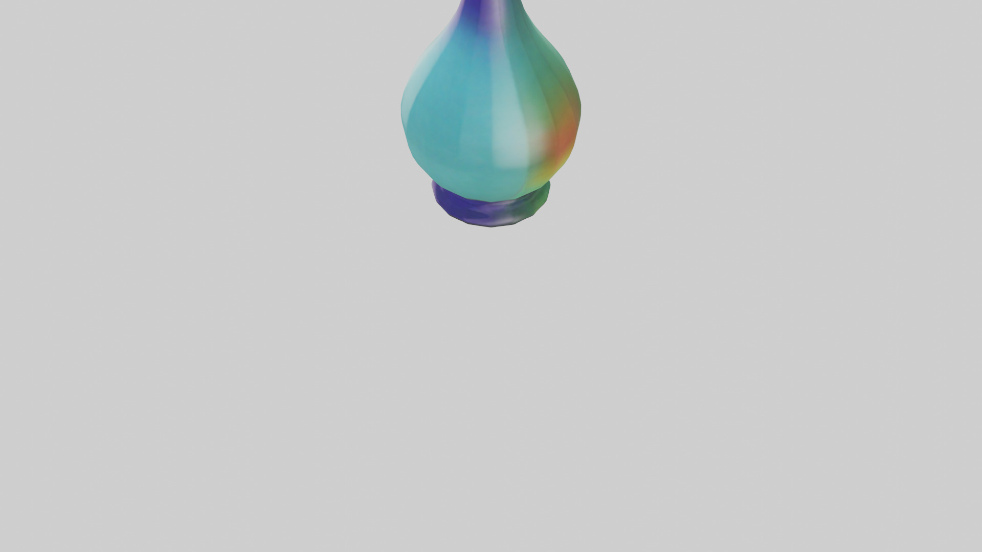 Colored glass bottle model 3D model_5