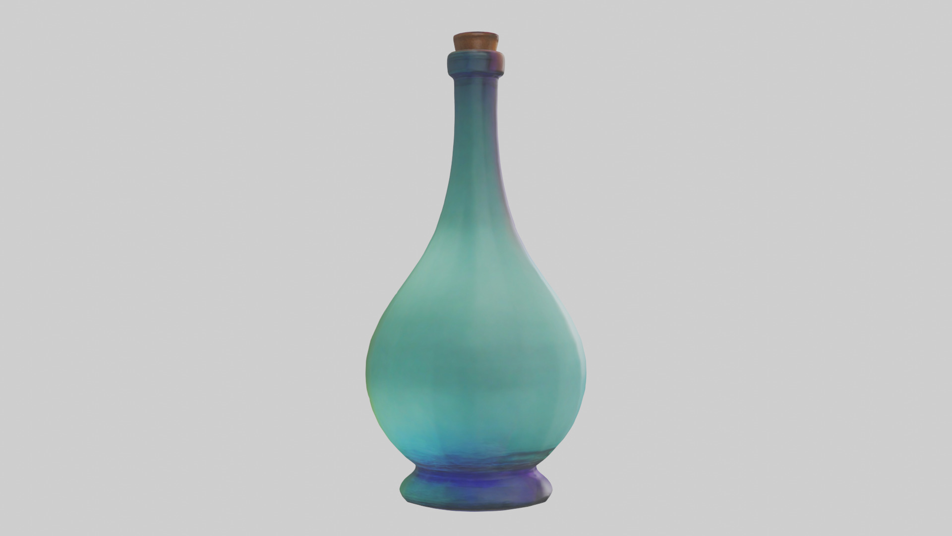 Colored glass bottle model 3D model_2