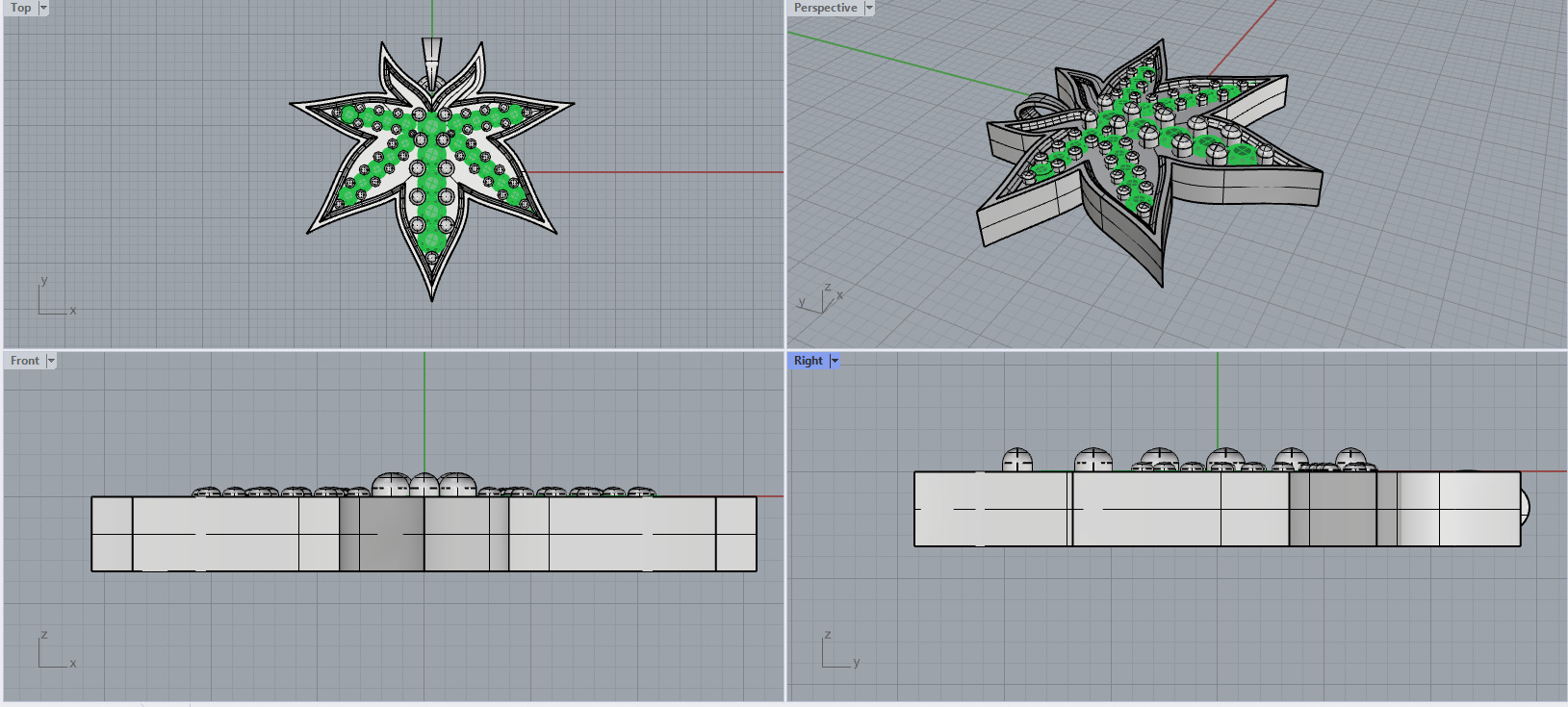 leaves emaral pendant 3D print model_16