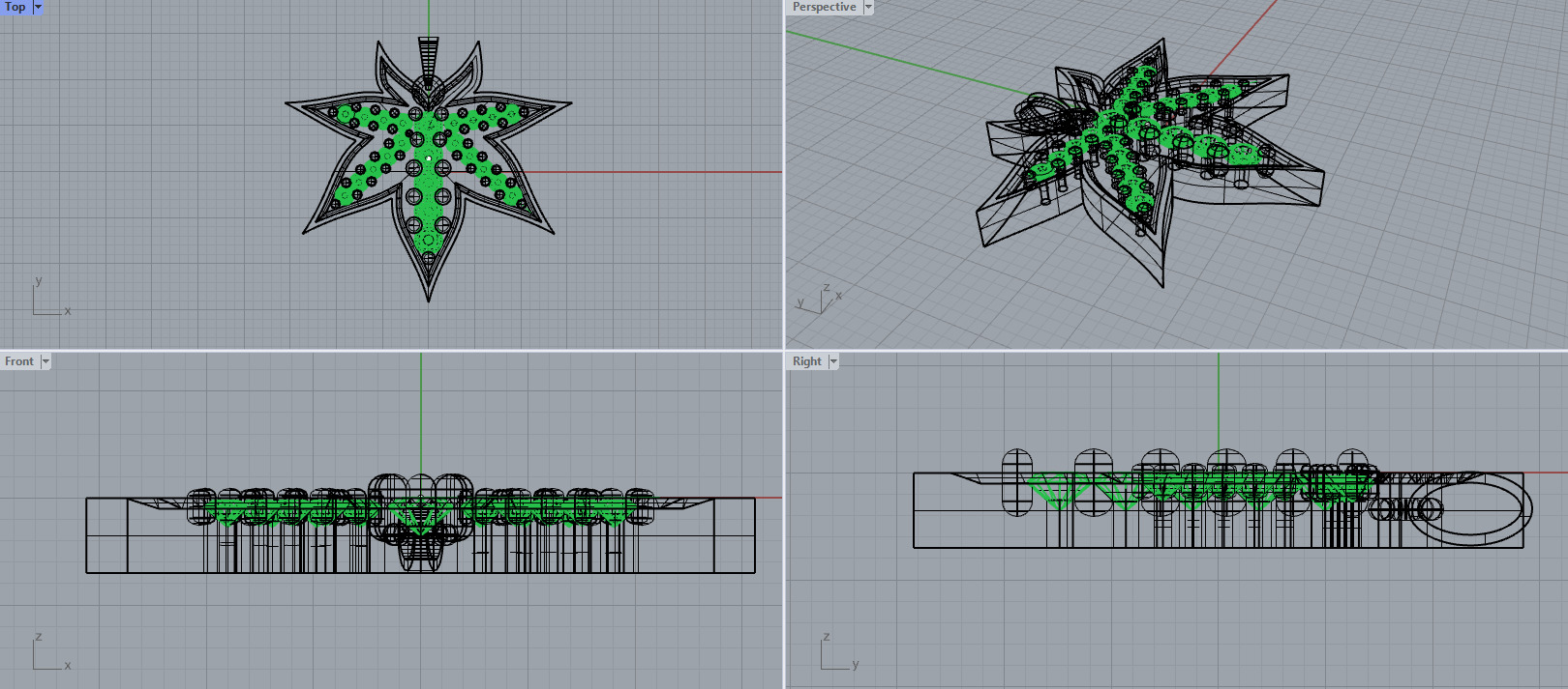 leaves emaral pendant 3D print model_15