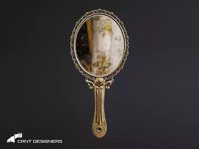 Vintage Hand Mirror  3D model