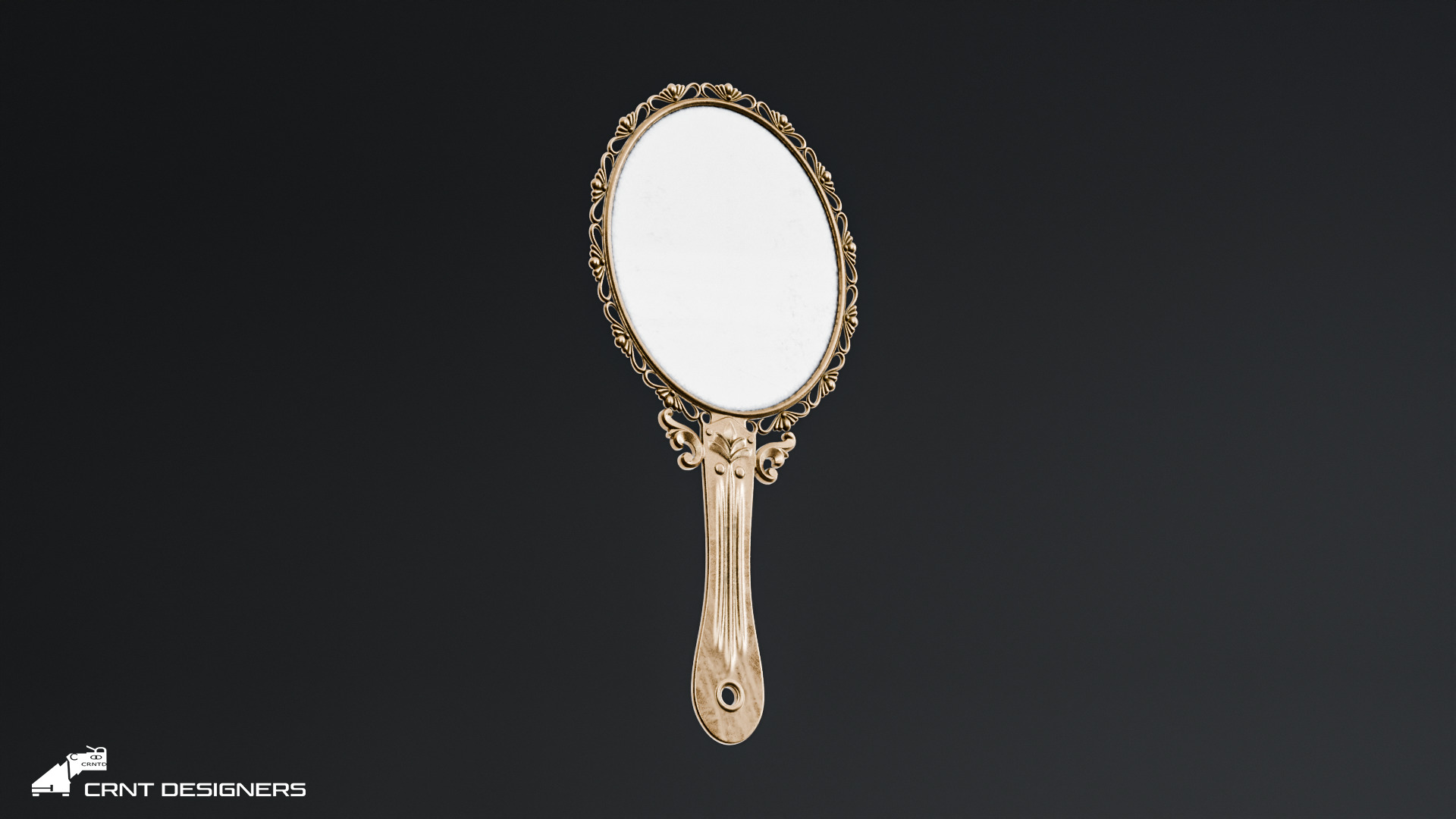 Vintage Hand Mirror  3D model_10