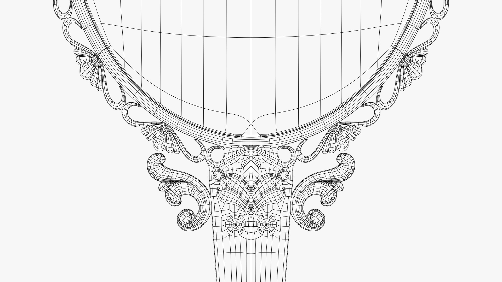 Vintage Hand Mirror  3D model_4