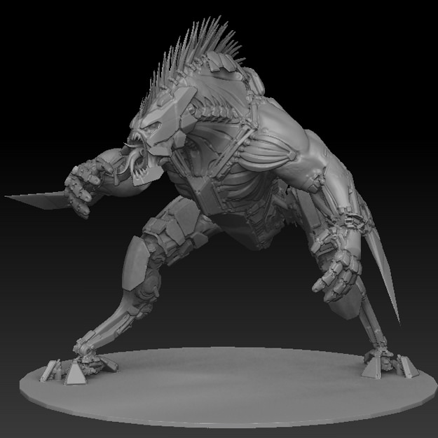 CAAW Close combat Artificial and Assault weapon Free 3D model_5