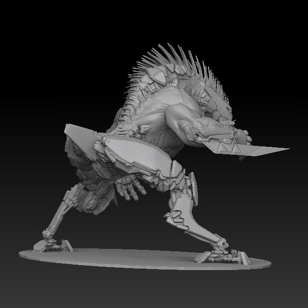 CAAW Close combat Artificial and Assault weapon Free 3D model_3