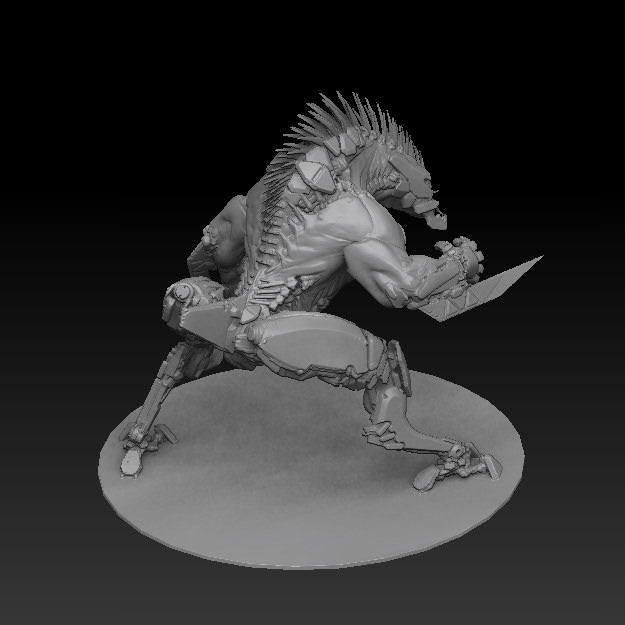 CAAW Close combat Artificial and Assault weapon Free 3D model_2