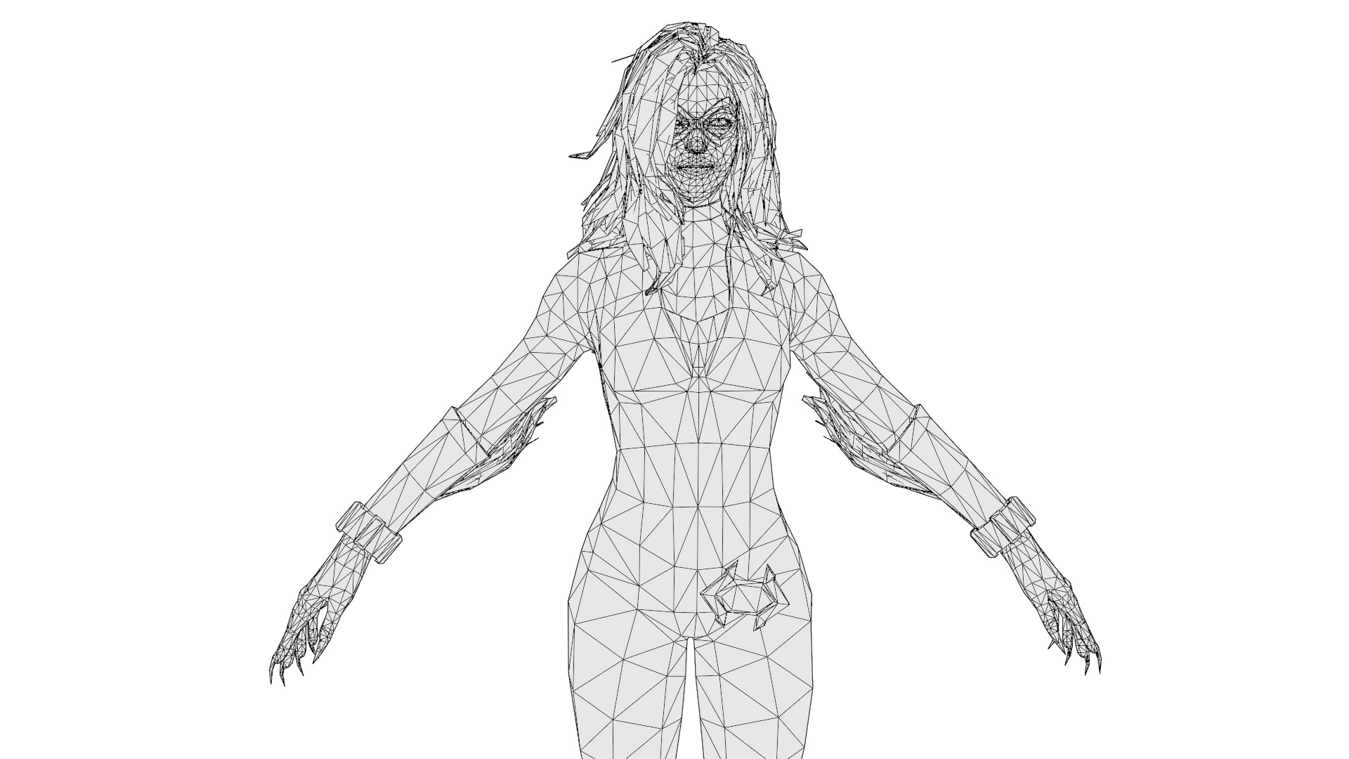 Black Cat Marvel 3D Model High-Quality Rigged Low-poly 3D model_15