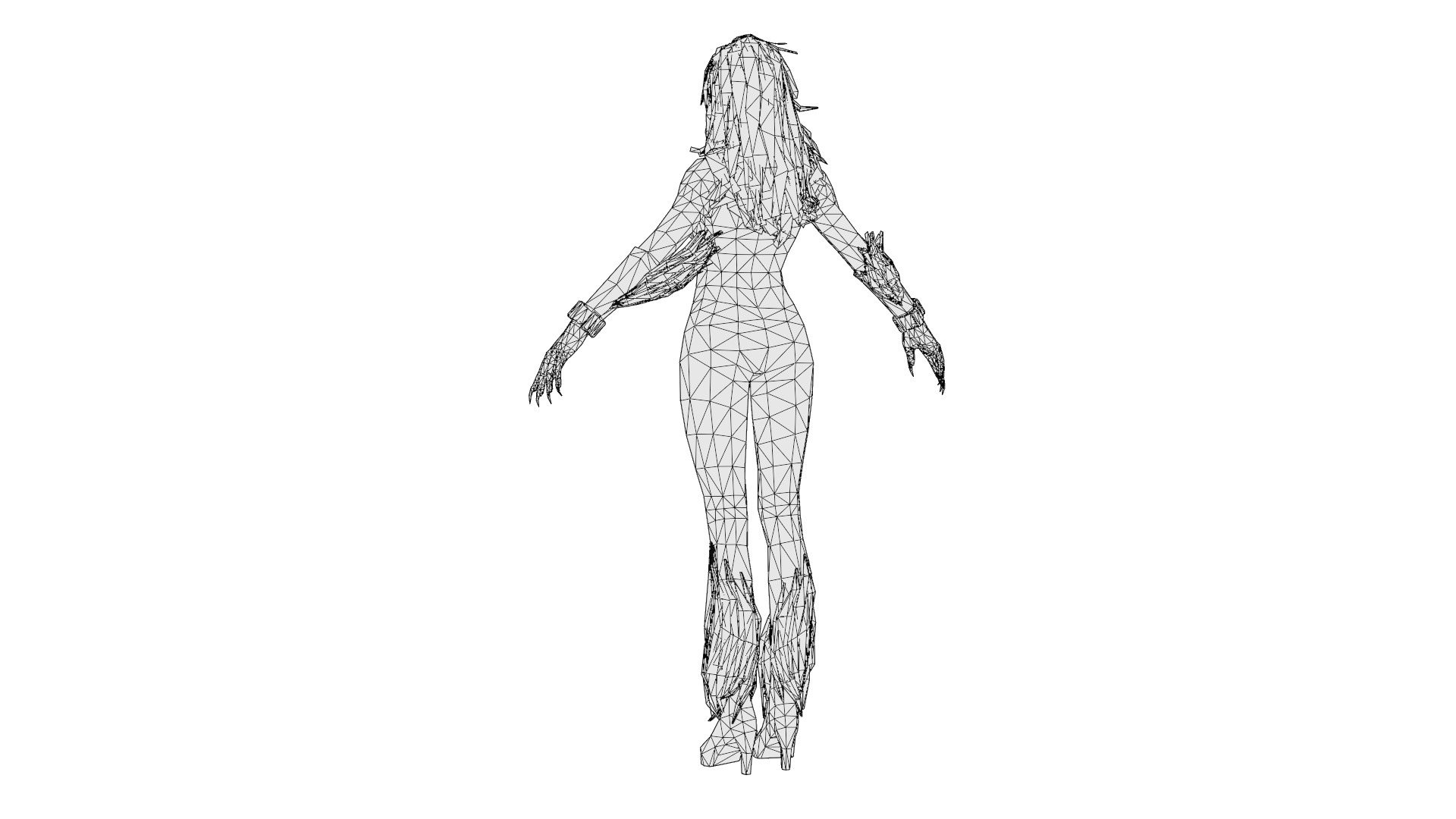 Black Cat Marvel 3D Model High-Quality Rigged Low-poly 3D model_10