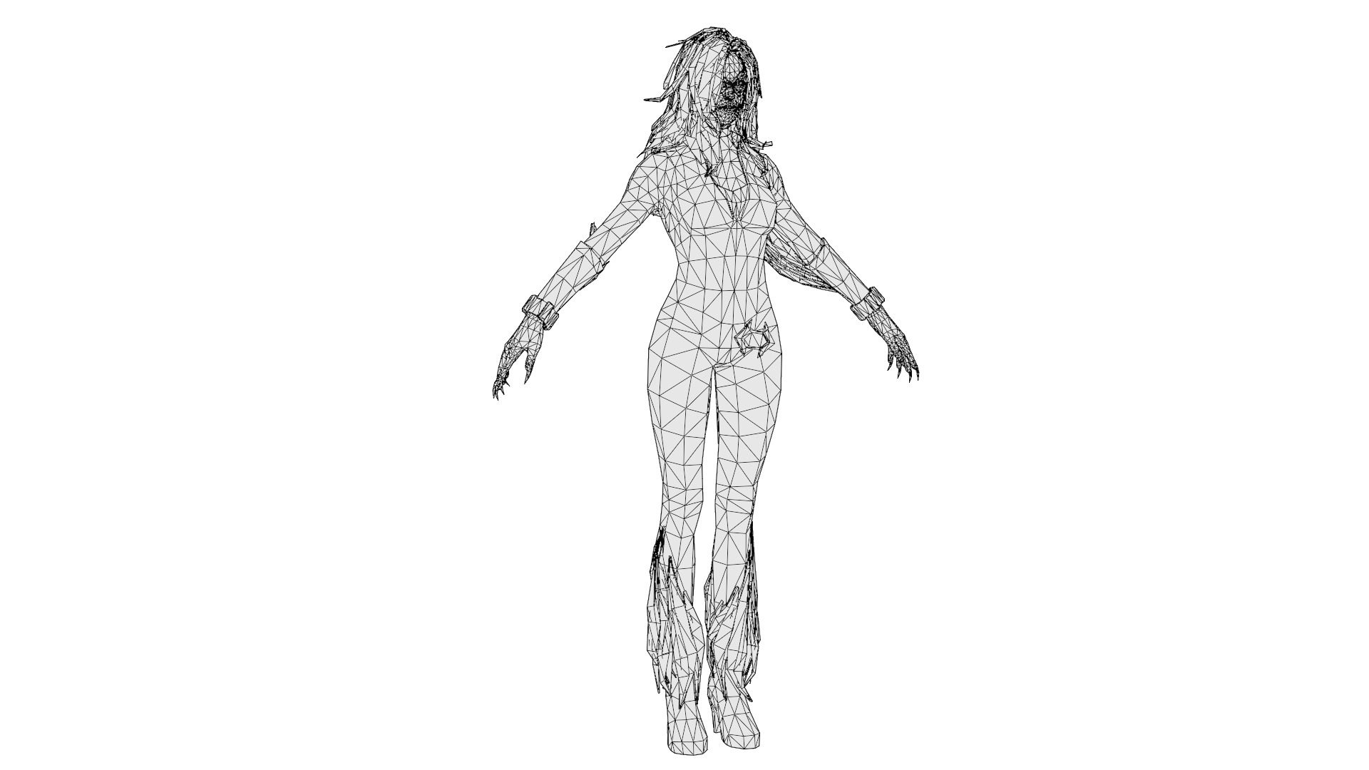 Black Cat Marvel 3D Model High-Quality Rigged Low-poly 3D model_13