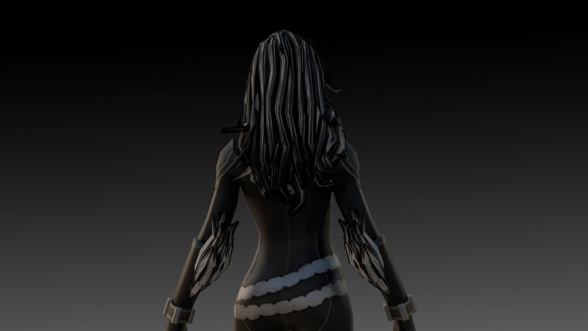 Black Cat Marvel 3D Model High-Quality Rigged Low-poly 3D model_4