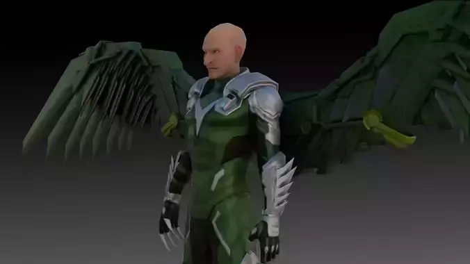 Vulture Marvel 3D Model High-Quality Rigged Low-poly 3D model