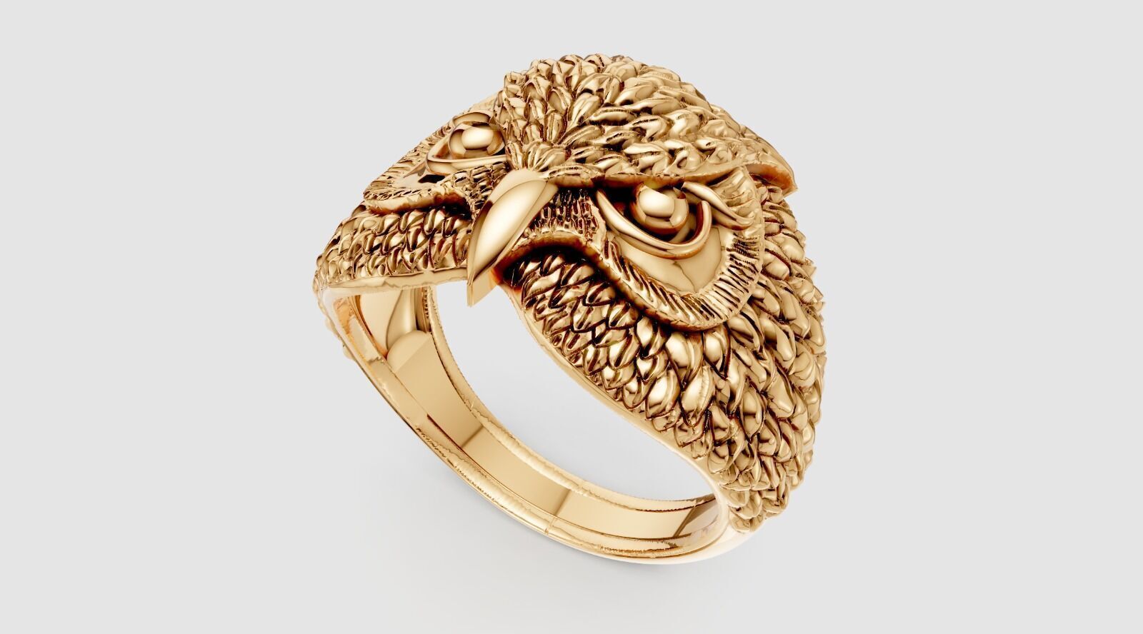 OWL RING 3D print model_2