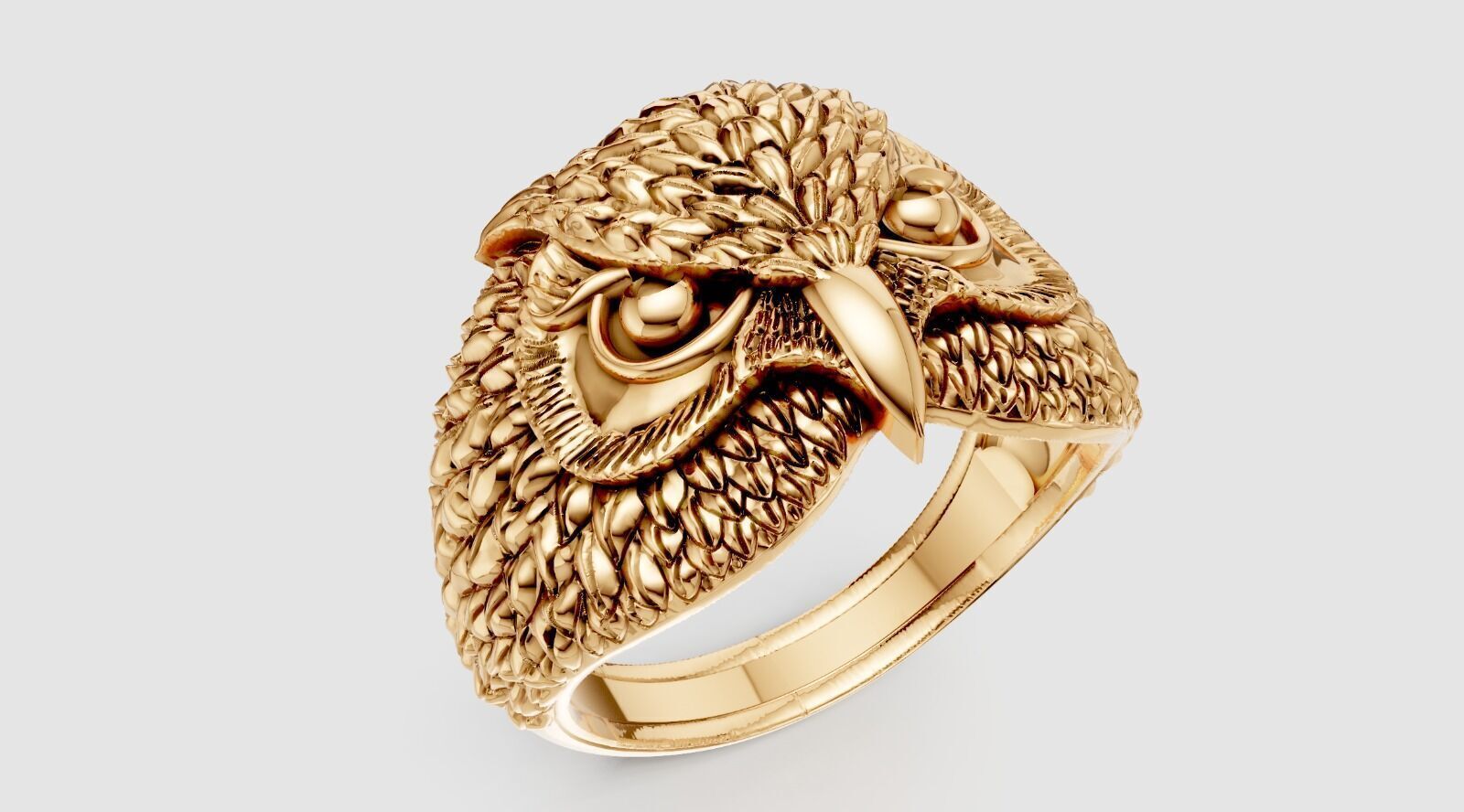 OWL RING 3D print model_1